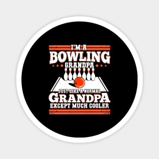 Bowling Player Grandpa Bowler Grandfather Gift Magnet